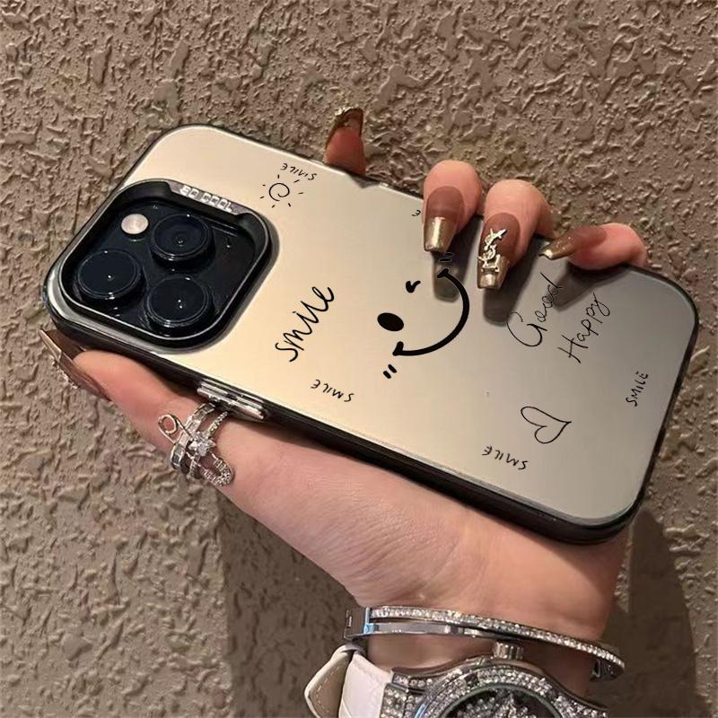 Phone Case For Samsung A15 A35 A55 A34 A05S A54 Case Galaxy S21 FE S22 S23 Plus S24 Ultra Funny Smile Angry Face Plating Cover