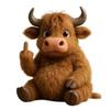 Cute Highland Cows Stuffed Animals, Realistic Cow Plush Toy,Highland Cattle Farm Toy Present for Adults Kids Boys Christmas Halloween Girls Birthday P