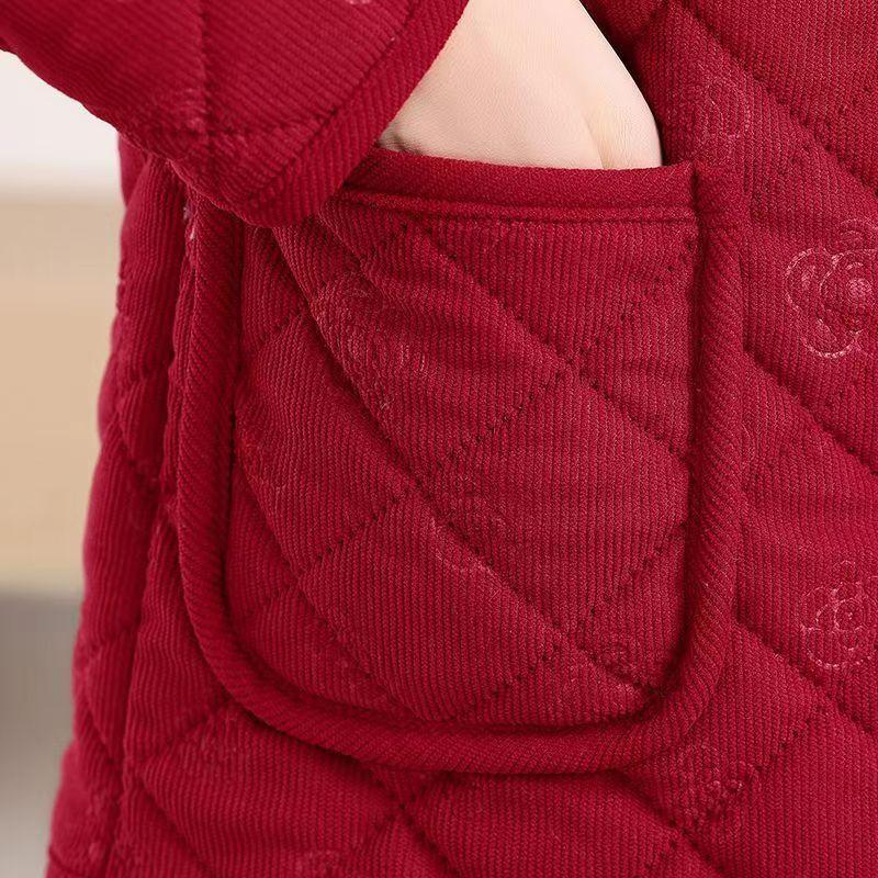 Autumn Winter Women's Cotton Padded Jacket Plush Plush Warm Short Coat