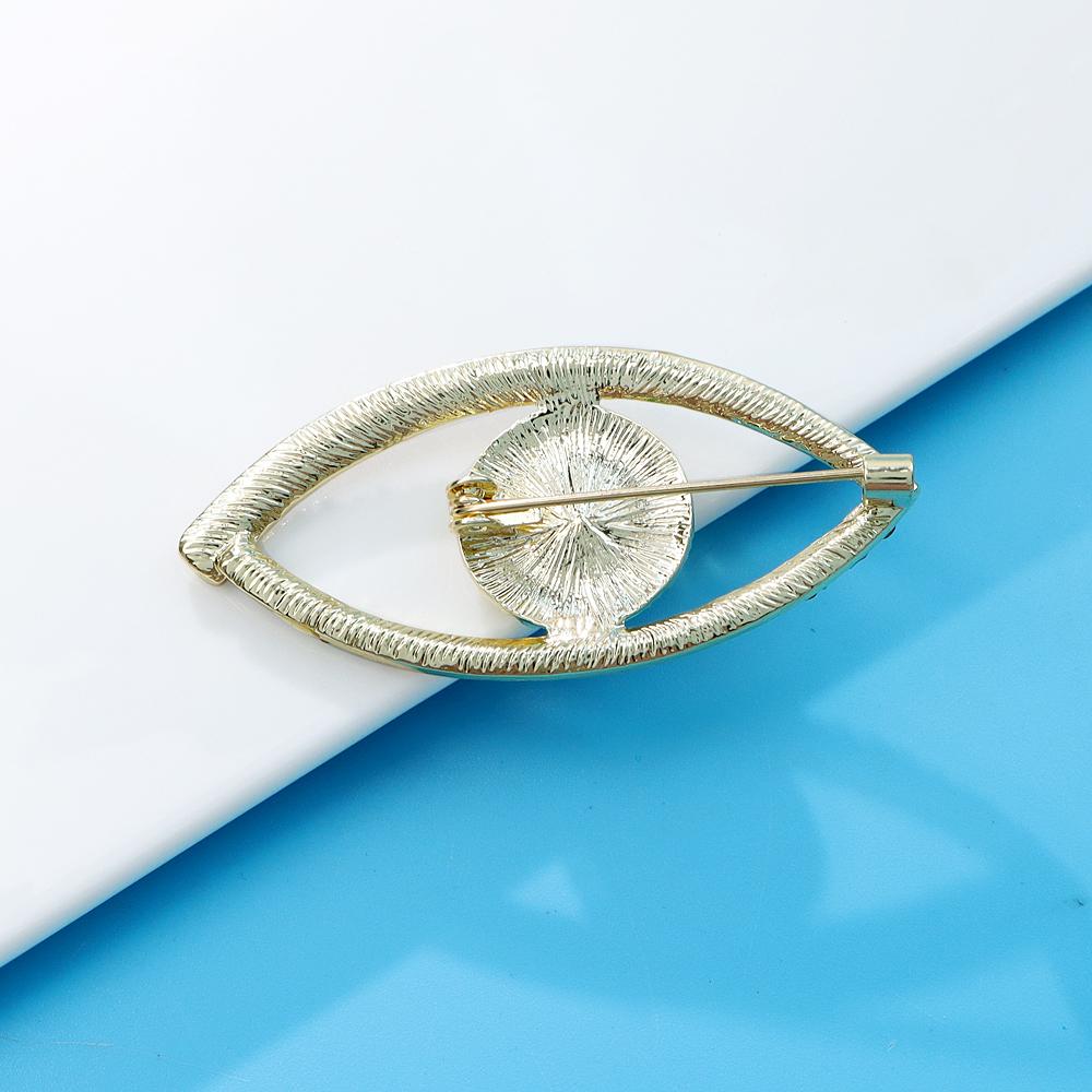 New Rhinestone Big Eye Brooches For Women 2 Colors Available Fashion Summer Coat Pin High Quality