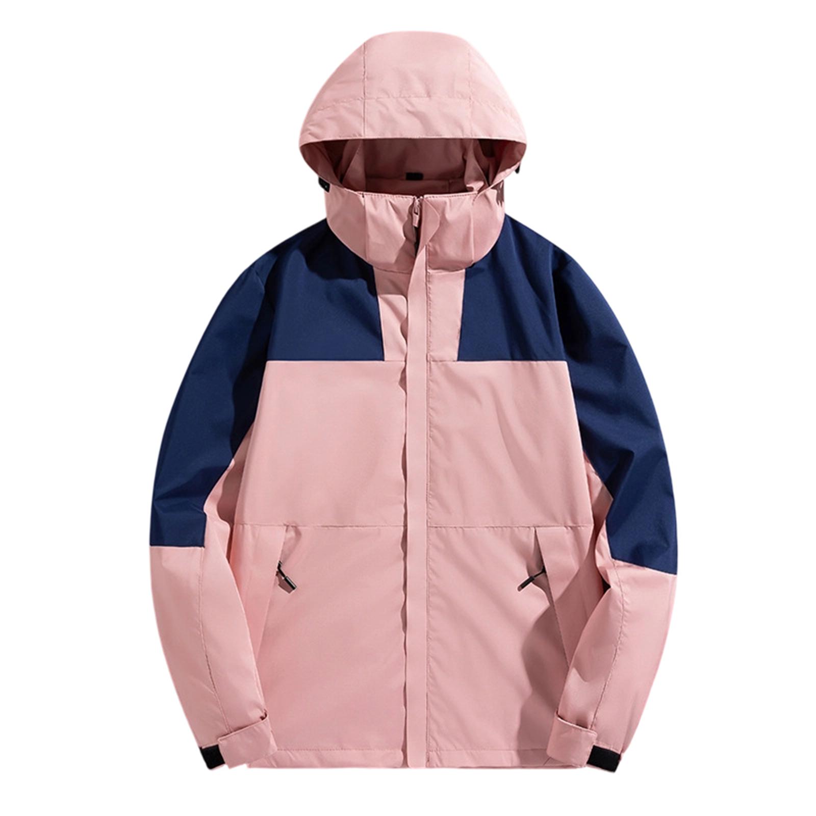 

Men s and women s same jacket, loose shoulder, color blocked splicing, suit, hooded jacket, outerwear XL