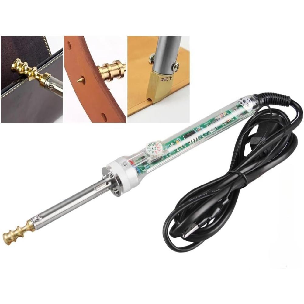 Electric Leather Edge Heating Press Machine Seal Embossing Heater AC 100-230V Leather Grooving Tool Leather Craft DIY