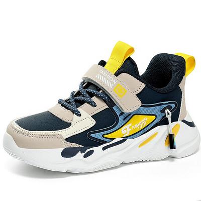 KIDS PU Leather Waterproof Magic Sticker Sports Shoes Boys Basketball Sports Shoes Girl Sports Shoes For Boys