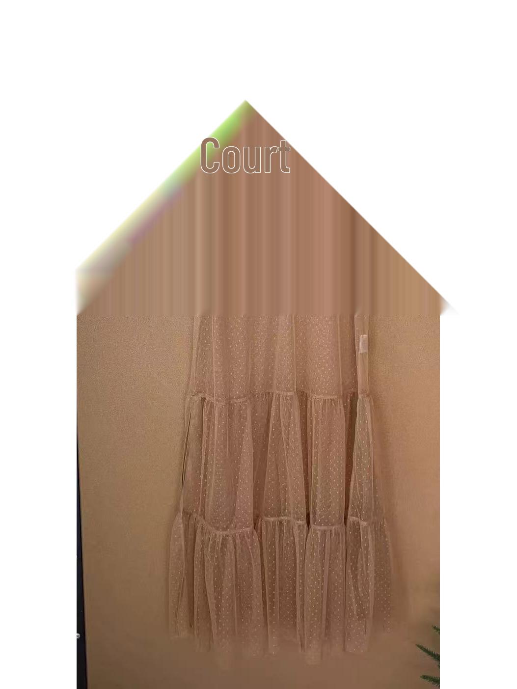 Designer 2026 Early Spring Layered Mesh Sleeveless V-Neck Dress & Versatile Cover-up Skirt Large оранжевый