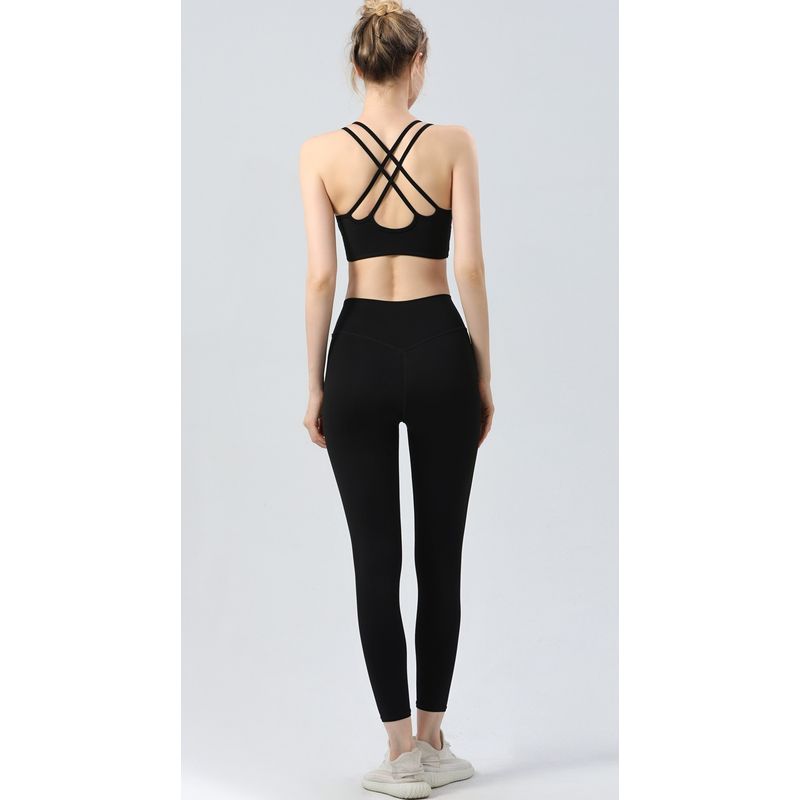 Export Cross-Border Fashion Huamei Vest Yoga Clothes Sports Quick-Drying Intimates Bra Fitness Pants Bra Push up Suit