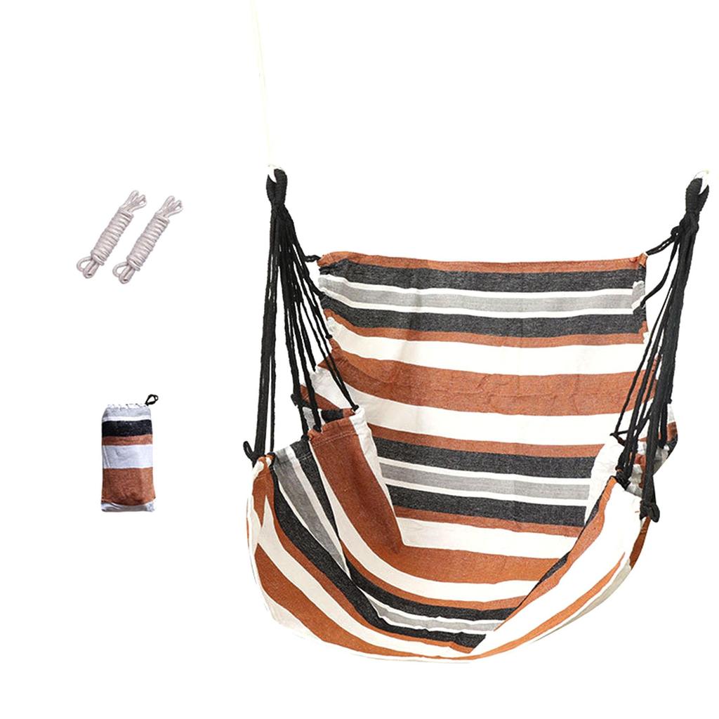 Upgrade Hammock Chair, Portable Heavy-Duty Canvas Swing Chair for Indoor/Outdoor, Dorm, Bedroom, Balcony, Patio, 330lbs Capacity, Hanging Swing Chair