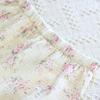 Women's Autumn Long Sleeve Cotton Floral Crinkle Fabric Plus Size Homewear Set