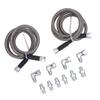 6AN 52in Transmission Fluid Oil Cooler Hose Kit Stainless Steel PTFE Transmission Cooler Lines for Trucks