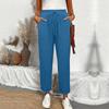 Drawstring Waist Slant Pockets Pants Casual Loose Tapered Pants For Spring  Summer  Women's Clothing