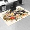 Heart and Flower Theme Chair Mat: Office Carpet - Oversized Rug for Home Decor, Sofa Mat, Desk Chair Mat, Gift Idea for Any Room0141A