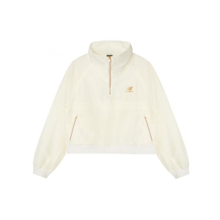 (WMNS) New Balance Stand Collar Casual Jacket Creamy White Women s AWJ03501-SST L