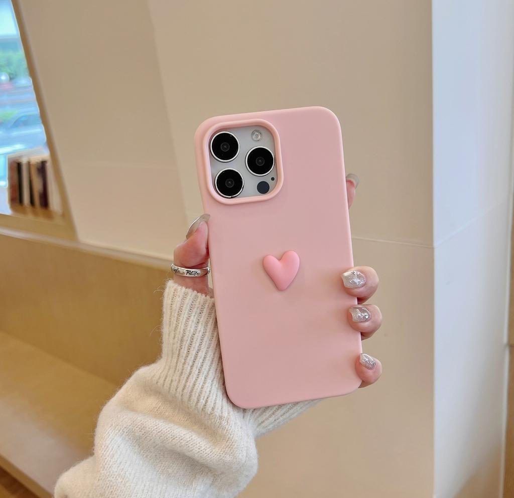 Applicable to Apple 16promax mobile phone case love pink iPhone15/14/13/12/11 all-inclusive anti-drop female
