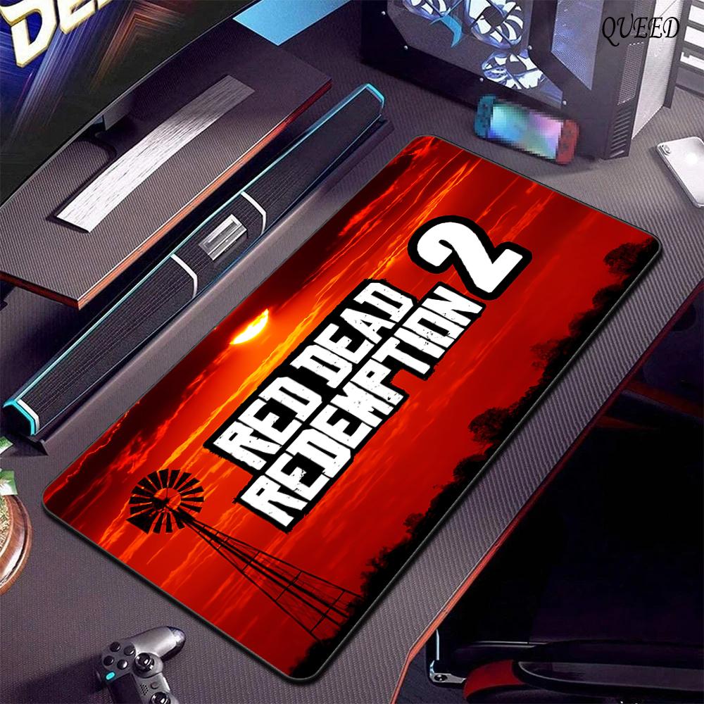 Red Dead Redemption 2 XXL Anime Carino Mousepad Accessori per Computer Tastiera da Gioco Mousepad in Gomma Ragazza Giocatrice PC Tappetino Antiscivolo per Scrivania
