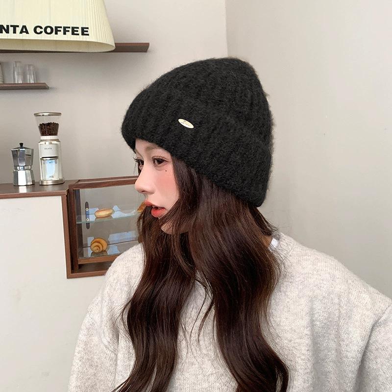 Thickened Warm Ear Protecting Woolen Cap  Children's Outdoor Cold Proof Headband Cold Cap Versatile Large Head Knitted Cap