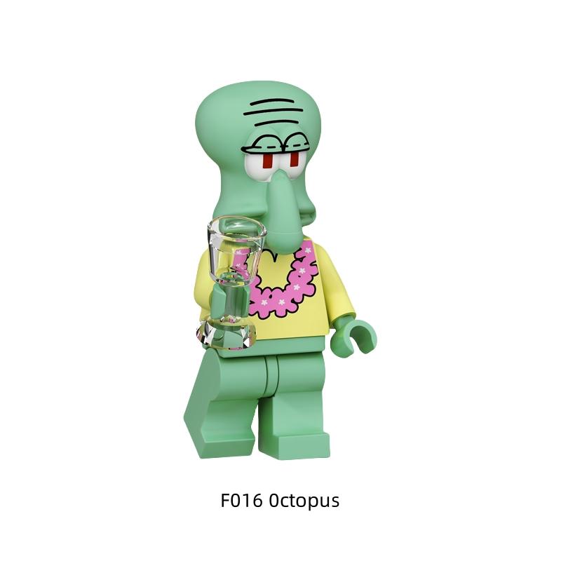 Spongebob Patrick Star Blocks Cartoon Anime Assembled Model Girls Boys Small Building Blocks Children Cute Educational Gifts