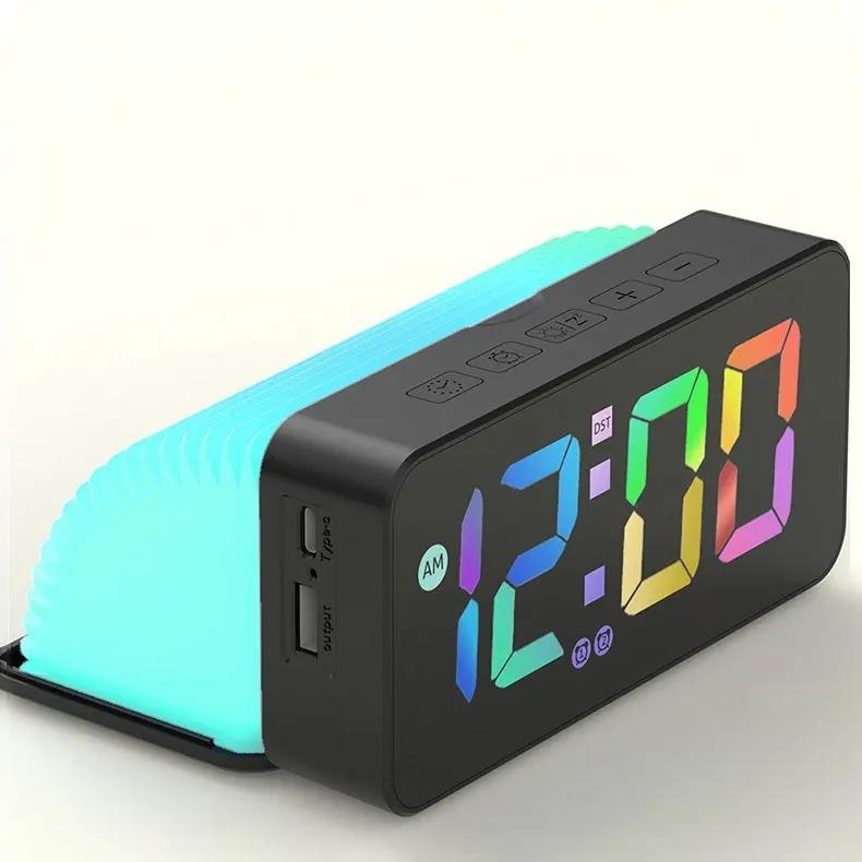 New Creative Book Alarm Clock Intelligent Colorful LED Light Smart Clock Luxury Digital Electronic Alarm Clock Home Accessories
