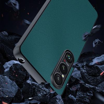 Pro Sony Xperia 1 VI Pouzdro PU Kůže+Tvrdý PC Skořepina Textura Ultra Tenký Kryt na Telefon