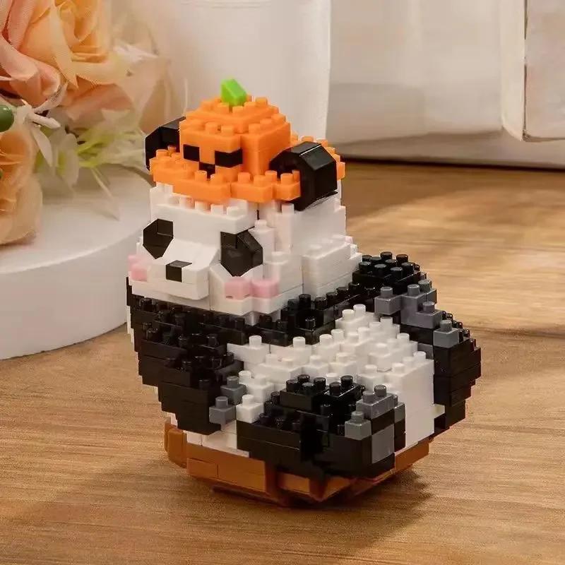 Non-Toxic Creative Mini Cute Panda Micro Building Blocks 3D Diamond Model Animals Bricks Diy City Construction Toys For Children Kids Gift