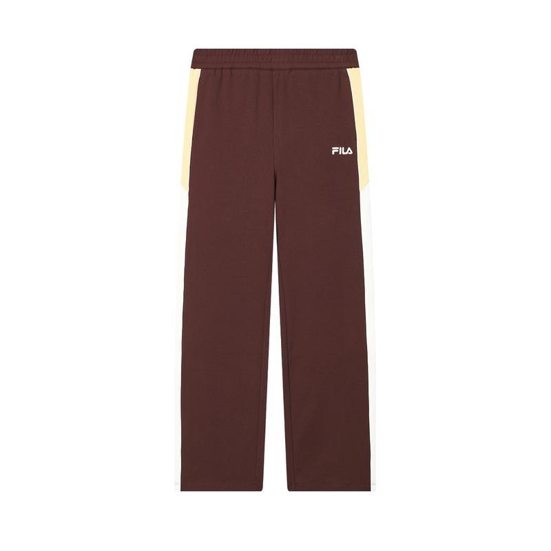 New FILA Knitted Sports Pants Women's Brewed Red F11W439613FWI