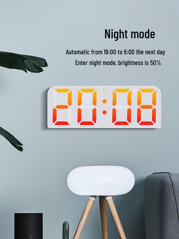 RGB Phantom Color Wall Clock: Creative Digital Clock for Living Rooms