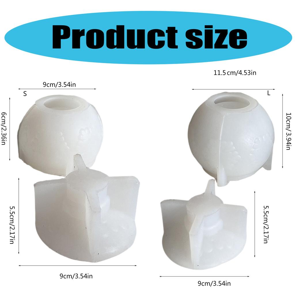 Vielseitige Schneekugel Silikonform Kreativer Silikon Kerzenhalter Charm Form Für Einzigartige Schneeflocken Kugel Projekte