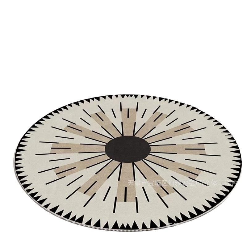 French Round Carpet High-End Living Room Bedroom Bedside Dirt-Resistant And Easy To Take Care Of Non-Slip Floor Mat Rocking Chair Carpet