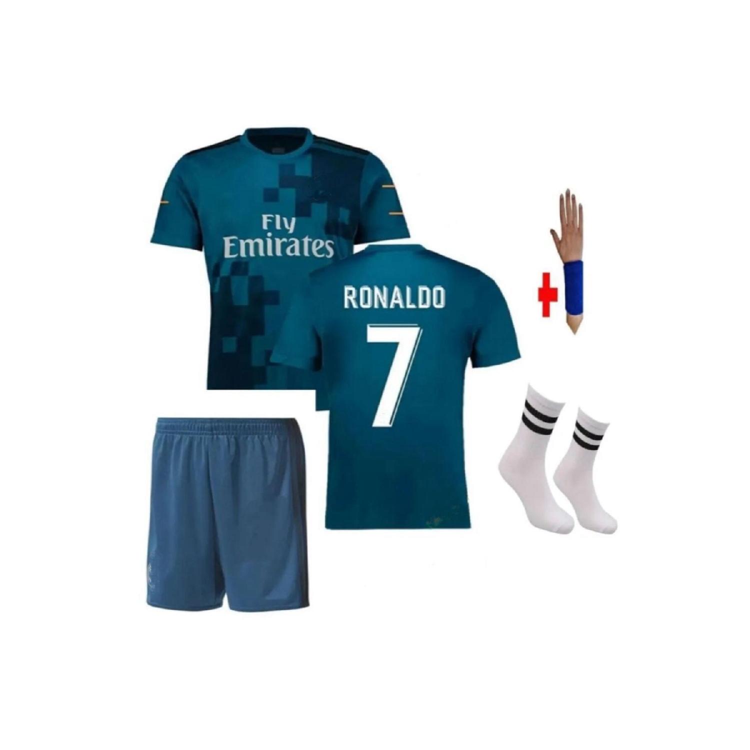 

Комплект из 4 детских футболок Rveata Мадрид 2018 Криштиану Роналду (бирюзовый)