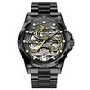 Mens Dragon Watch Automatic Mechanical Watches Fashionable Business Luminous Waterproof Hollowed Out Wrist Watch