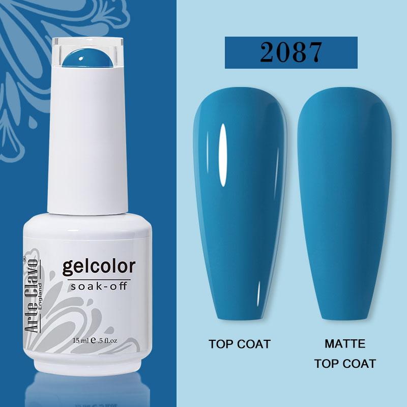 Arte Clavo Nail Gel Polish 15ml Soak Off Gel Varnish Colorful Glass Bottle Bright Color Glitter Varnish Nail Polish