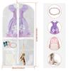 2Pcs Kids Garment Bag Dustproof Clothes Storage Bags Breathable Dance Recital Bag with 6 Pockets Garment Protector Kit for Home