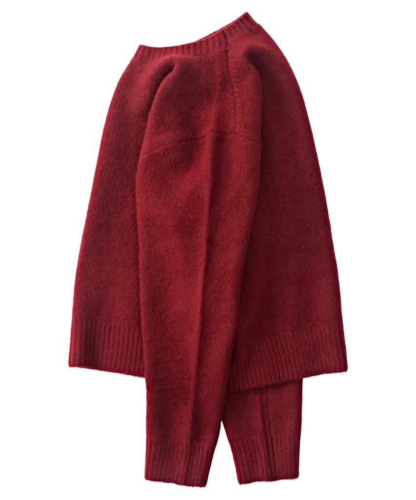 ANALOG MOOD Daily Angora Round Knit (Red)