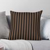 Brown Black Vertical Stripes Square Pillowcase Polyester Linen Velvet Creative Zip Decor Pillow Case Sofa Cushion Cover