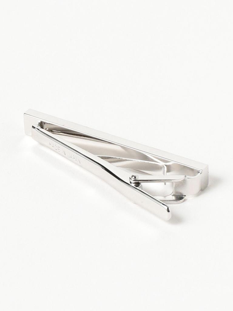 B:MING LIFE STORE by BEAMS Men's Silver Striped Tie Bar, One Size