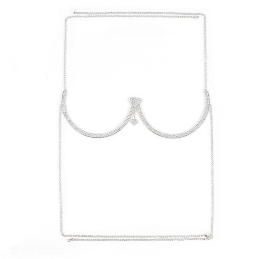 Tassel Bra Chest Chain Heart Breast Chain Punk Chest Support Body Chain  Hipster