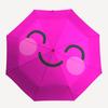 1pc Happy Pink Face Automatic Open/Close Umbrella - Compact Travel Umbrella, Gift for Birthday, Holiday Yy260106052