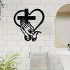 1/2pcs Iron Crafts Home Wall Decoration Pendants Holiday Decoration Pendants Cross Pendants Suitable for Home Decoration Use