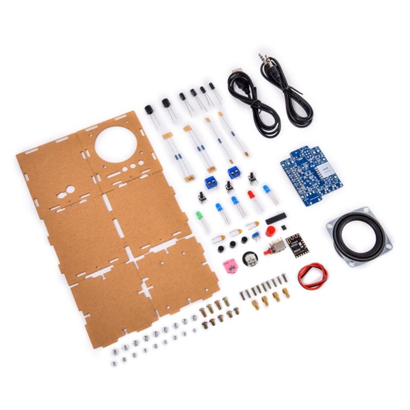 

Amplifier Board Module Cube Kit Bluetooth-compatible Speaker DIY Kit Power Amplifier Board with LED Light