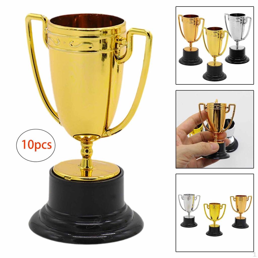 10 Mini Trophies for Adults And Children, Portable, Gifts Awards