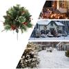 Yard Stakes Christmas Tree Stake With Cones Red Berries Insert Decoration Art Ground Spikes For Spring Porch Backyard Pathway
