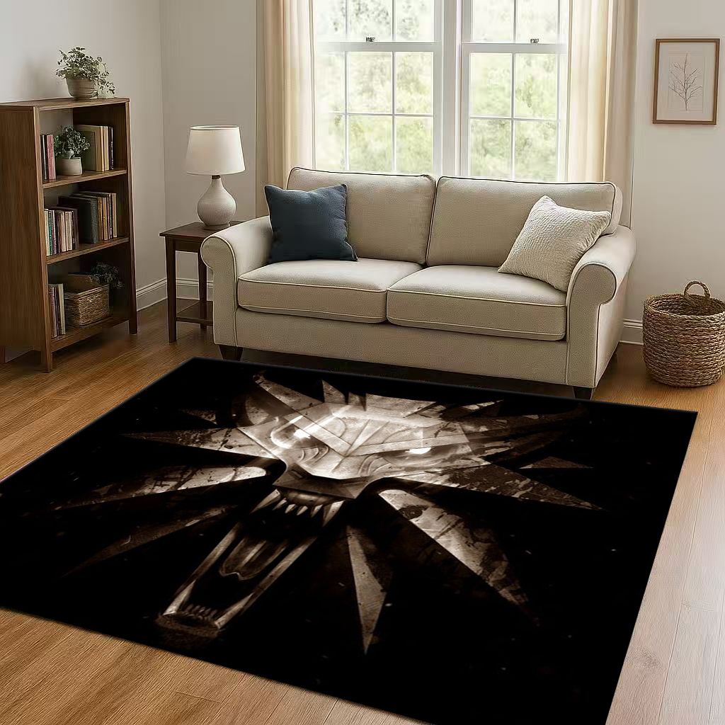 3D The W-Witcher Game Geralt Gamer Cartoon Living Room Non-Slip Area Rug Carpet for Bedroom Playroom Sofa,Home Doormat Kid Gift