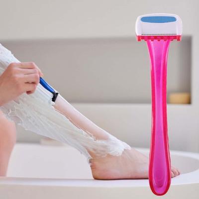 Rasoir bikini T-Type multifonctionnel portable à filetage tranchant antidérapant pour femme