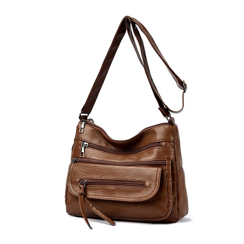 Women's Shoulder Bag Middle-aged Mom Bag Multi-pocket Shoulder Bag Lightweight Crossbody Bag