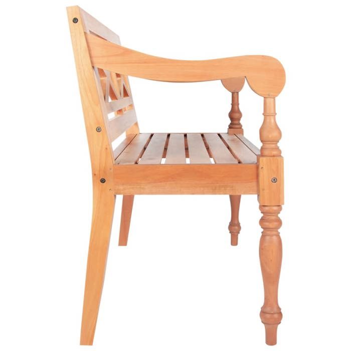 Banc - Batavia - Acajou massif - Marron clair - 2 places