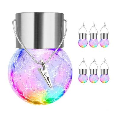 1PC Outdoor Solar Glass Ball Chandelier Crack Ball LED Vine Ball Lamp Garden Decorative Light String Garden Light Decorative Light