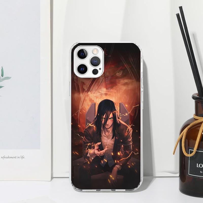 Attack-Titan Eren Phone Case For Iphone 17 Air 16 15 Plus 16E 14 Pro Max 13 Mini 12 11 7 8 SE Fundas Soft Back Cover 17 Air 16 1