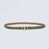 New Genuine Leather Thin Belt Women's Decorative Dress Jeans Fashionable and Versatile Thin Belt Retro Style Trousers