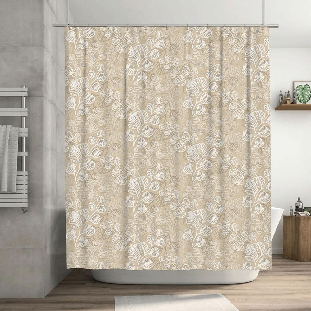 Abstract Geometric Shower Curtain 3D Printed Bath Decor in Multiple Colors for Modern Bathroom