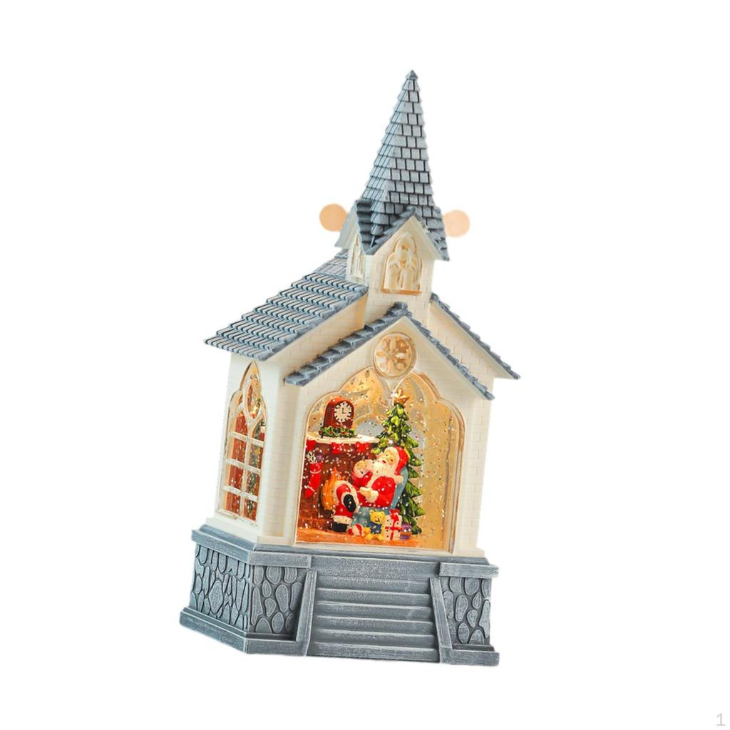 Christmas Snow Globes Lantern LED Night Light Xmas Decoration for Bedroom