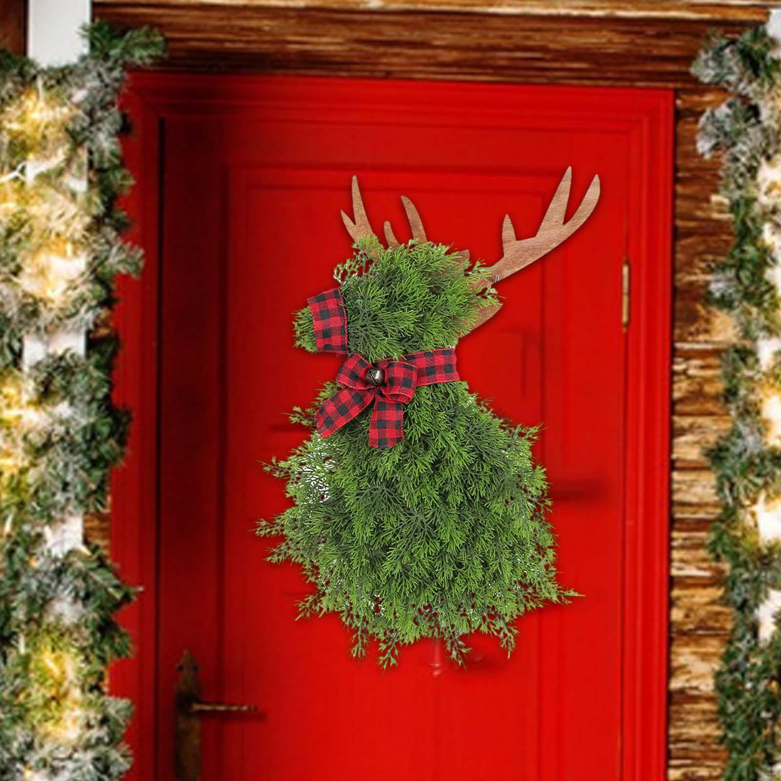 

Artificial Elk Christmas Wreath Home Decor Xmas for