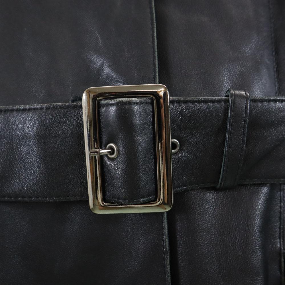 LITTLE NEW YORK Sheepskin Leather coat 6 black COLLECTION Women Used